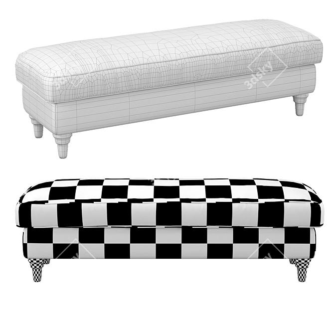 IKEA ESSEBODA Bench 4 Colors 3D model image 6