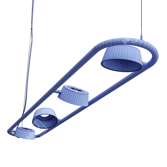 Modern Olo Linear Pendant Light 3D model image 3