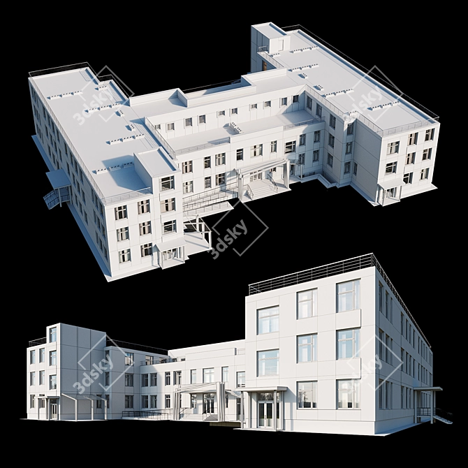 Modern Childcare Facility Model 3D model image 7