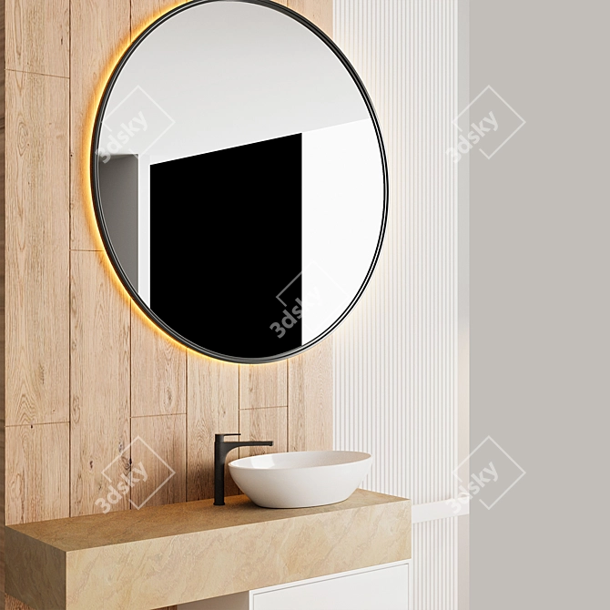 Modern 3D Bathroom Scene Kit 3D model image 7