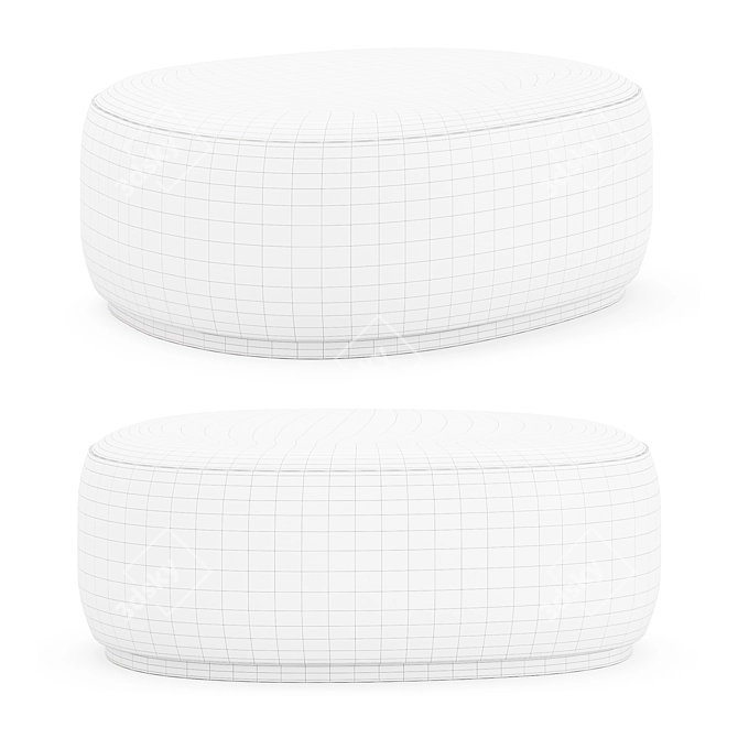 Elegant Large Ottoman by Desiron 3D model image 2