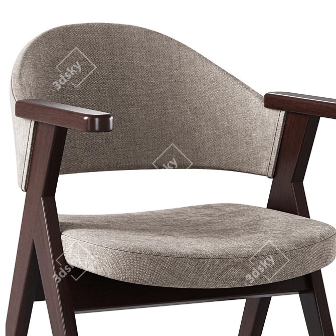 Modern Lester Chair in Oak 3D model image 4