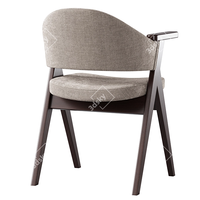 Modern Lester Chair in Oak 3D model image 5