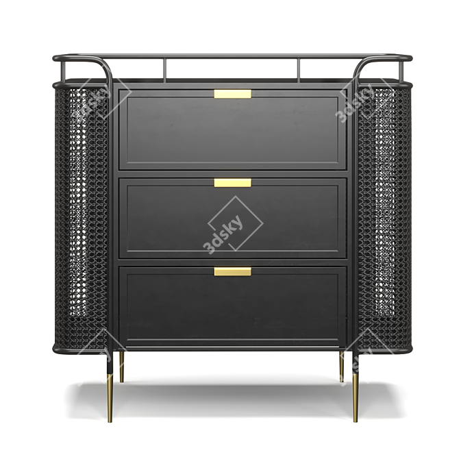 Viennese Mesh Chest Drawer Solution 3D model image 2