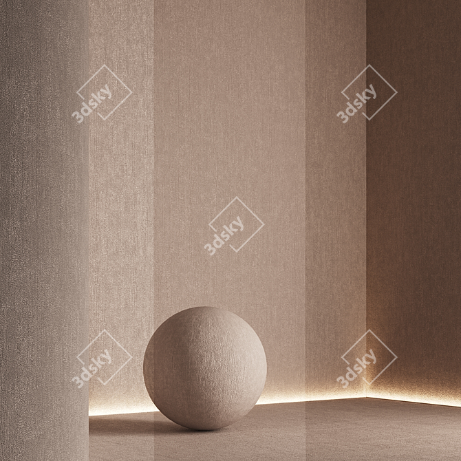 Seamless Textured Decorative Plaster Set 3D model image 3