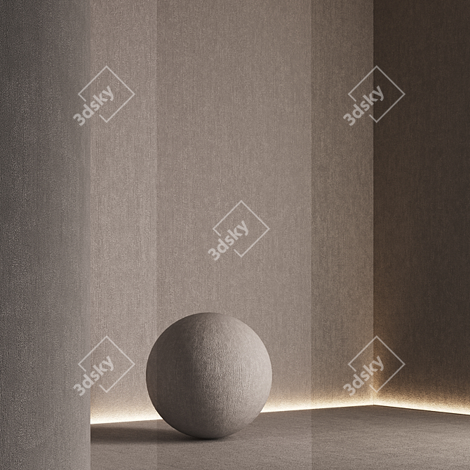 Seamless Textured Decorative Plaster Set 3D model image 4
