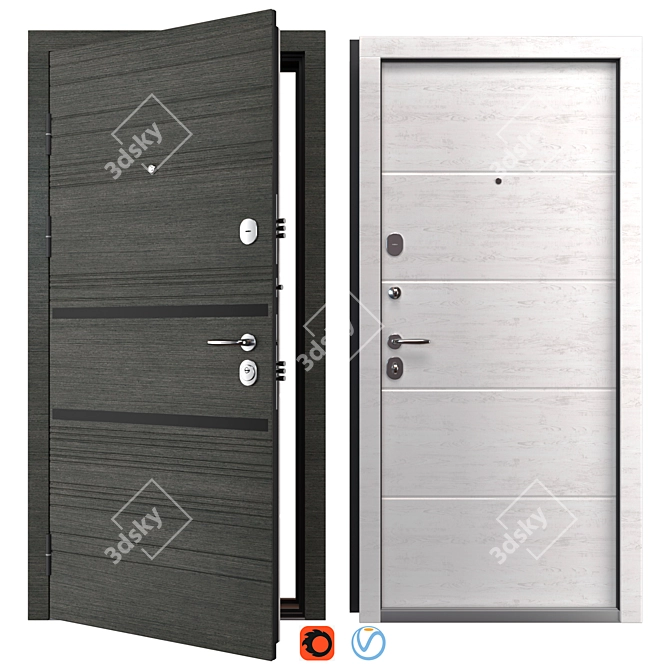 Bulat K-8 514 Metal Door 3D model image 1