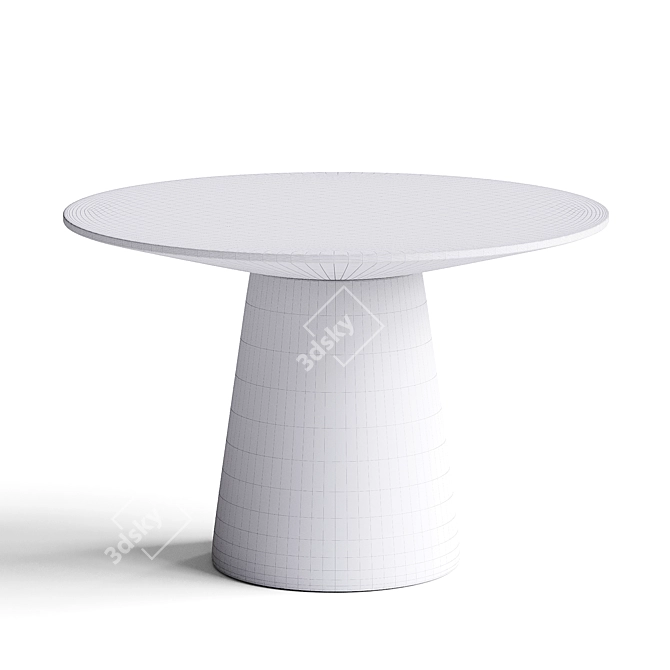 Wesley Oak Round Dining Table 3D model image 3