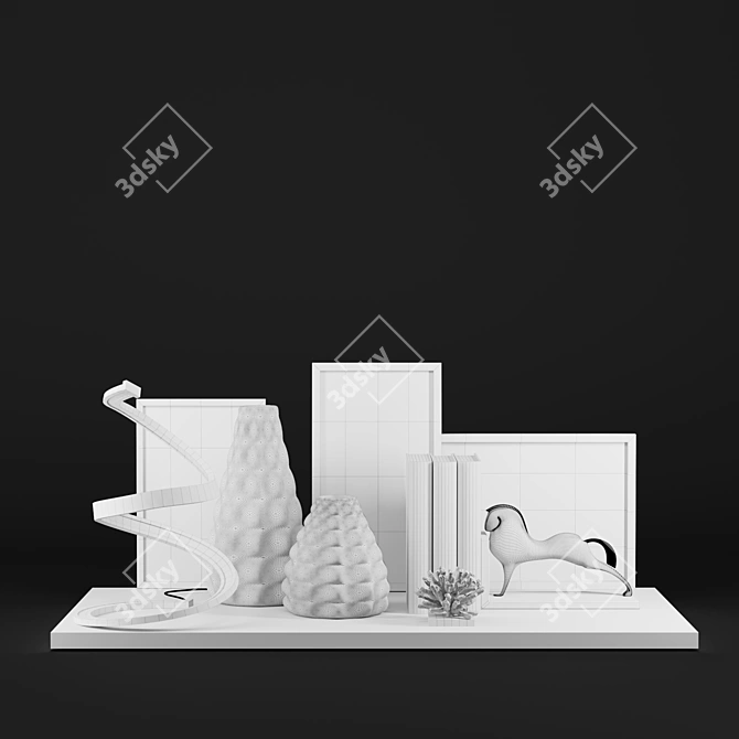 Elegant Home Decor Set 2019 3D model image 3