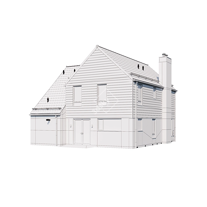 Modern Individual Mansion Model 3D model image 7