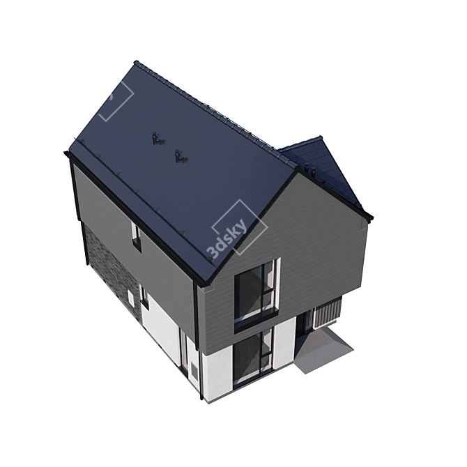 Designer Villa Model Kit 3D model image 4