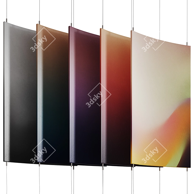 Gradient ARC Wall Panel 3D model image 3