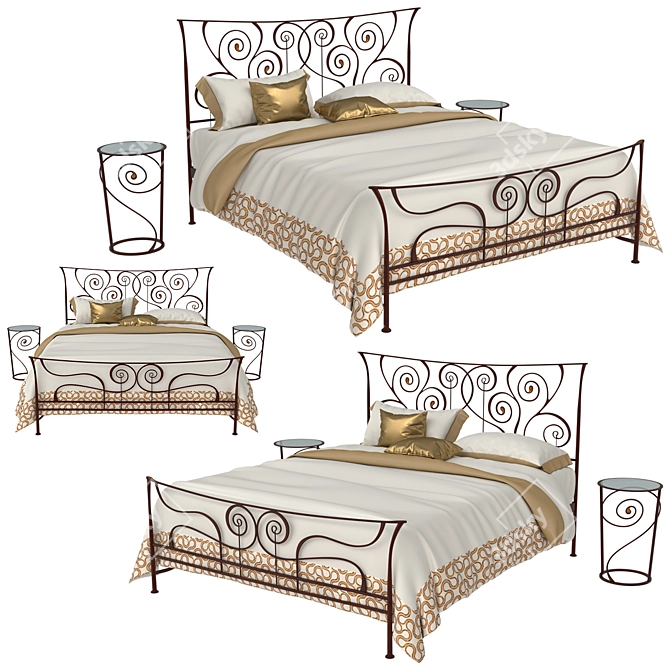 Ciacci Brigitte Bed with 3D Models 3D model image 1