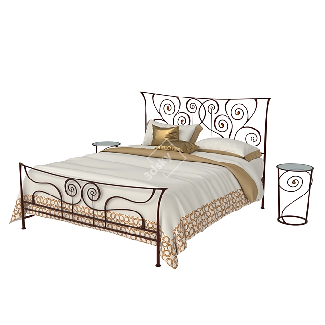 Ciacci Brigitte Bed with 3D Models 3D model image 3