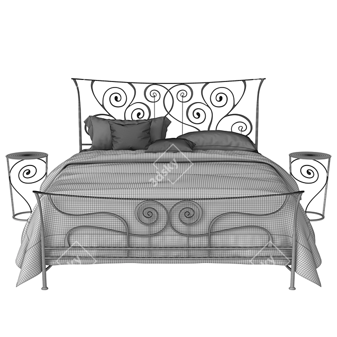 Ciacci Brigitte Bed with 3D Models 3D model image 5