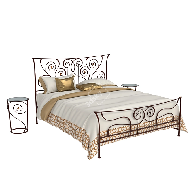 Ciacci Brigitte Bed with 3D Models 3D model image 7