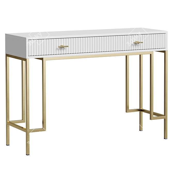 ISIDA Console Set, MDF, Brass Legs 3D model image 2