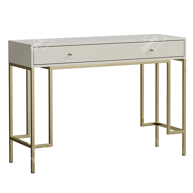 ISIDA Console Set, MDF, Brass Legs 3D model image 3