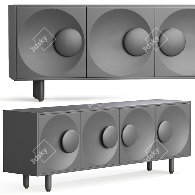 Bardot 4-Door Sideboard, Corona Render 3D model image 1