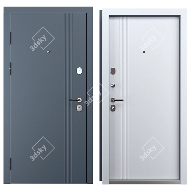  Magnat Bulat Metal Entrance Door 3D model image 3