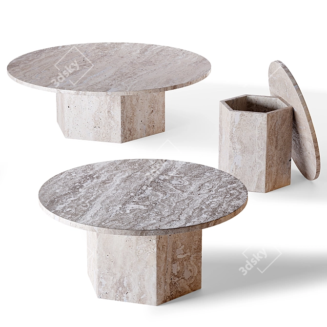 Sleek Modernist Coffee Table 3D model image 1