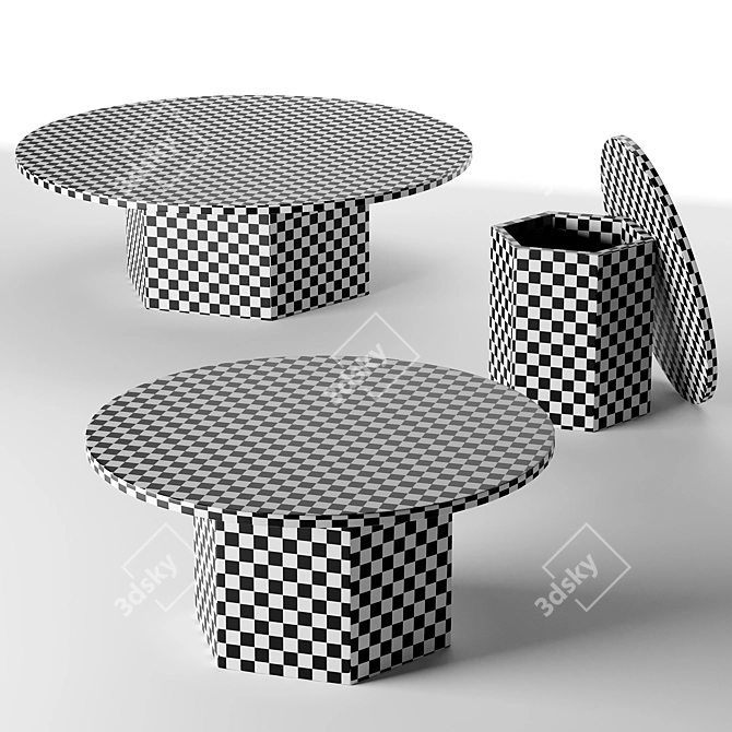 Sleek Modernist Coffee Table 3D model image 3