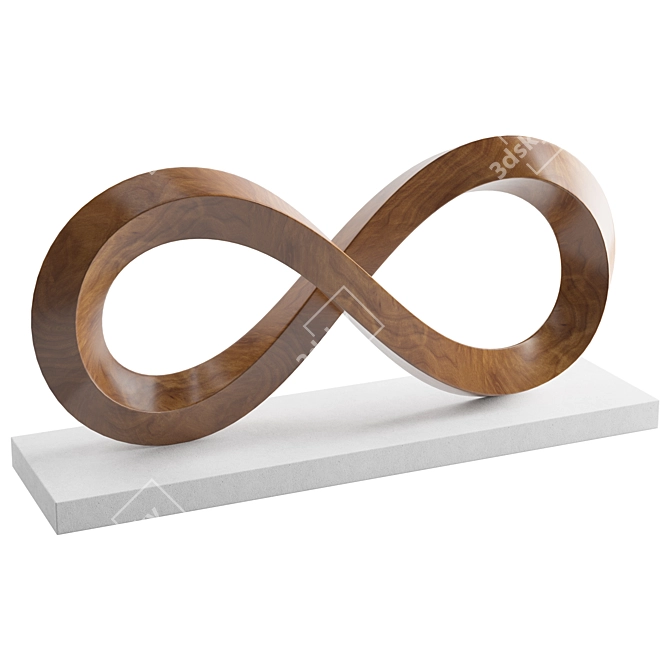 Ethereal Mobius Wood Sculpture 3D model image 3