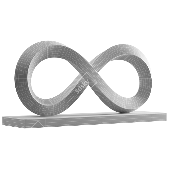 Ethereal Mobius Wood Sculpture 3D model image 5