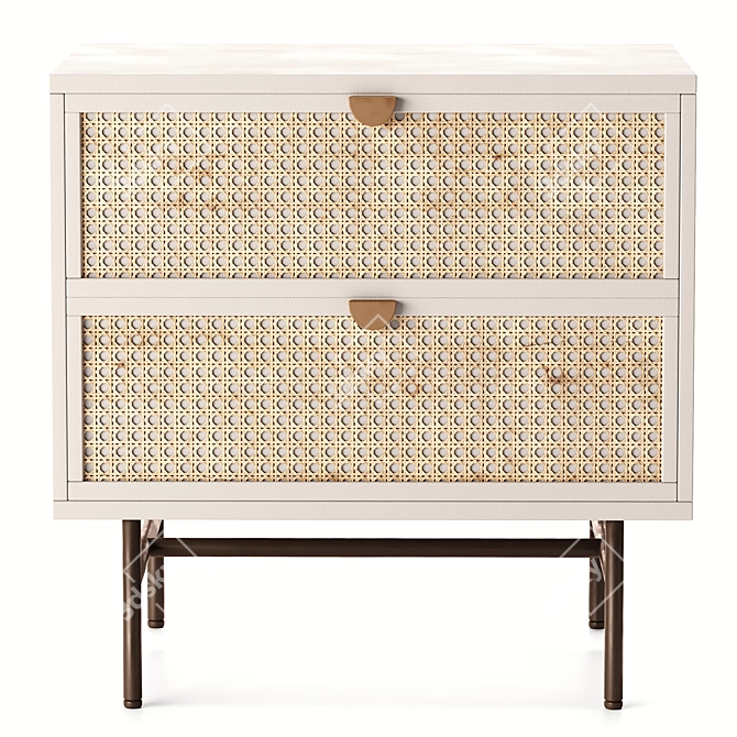 Elegant Luella Nightstand Render Models 3D model image 2