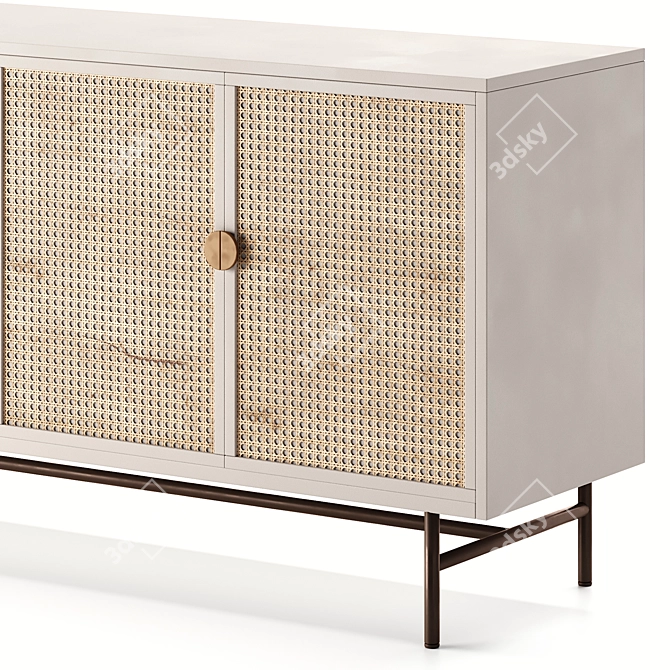 Modern Sideboard in Millimeters 3D model image 2