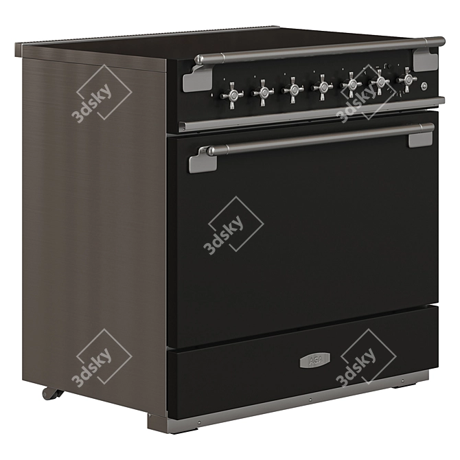 Modern Farmhouse Inspired AGA Range 3D model image 1