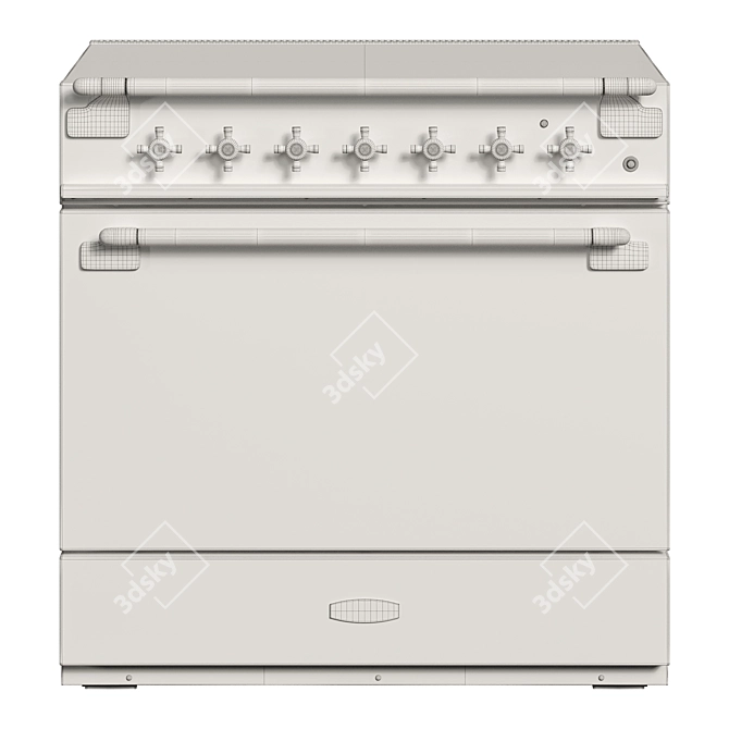 Modern Farmhouse Inspired AGA Range 3D model image 4