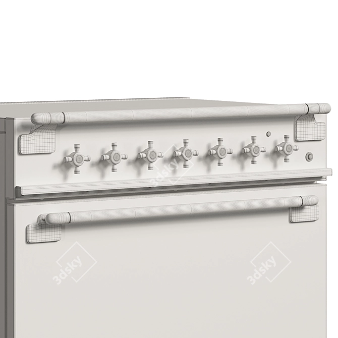 Modern Farmhouse Inspired AGA Range 3D model image 6