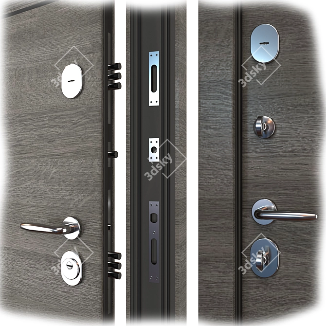 Magnat 518 (Bulat) Steel Entry Door 3D model image 2