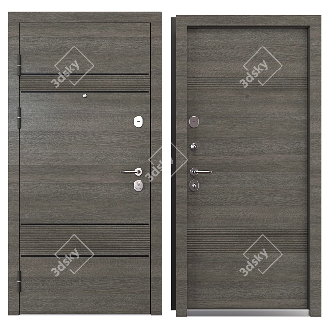 Magnat 518 (Bulat) Steel Entry Door 3D model image 3