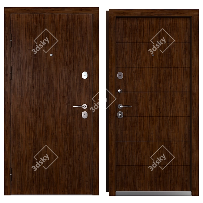  Bulat 156 Metal Entrance Door 3D model image 3