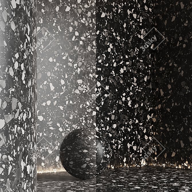 Seamless Terrazzo Marble Textures 3D model image 6