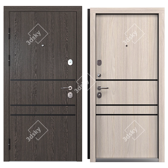 Security Metal Door (Bulat) Bundle 3D model image 3