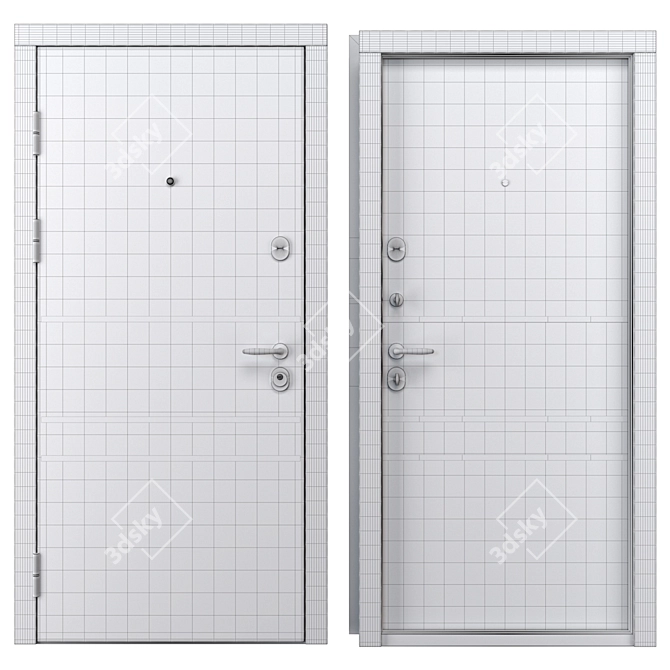 Security Metal Door (Bulat) Bundle 3D model image 4