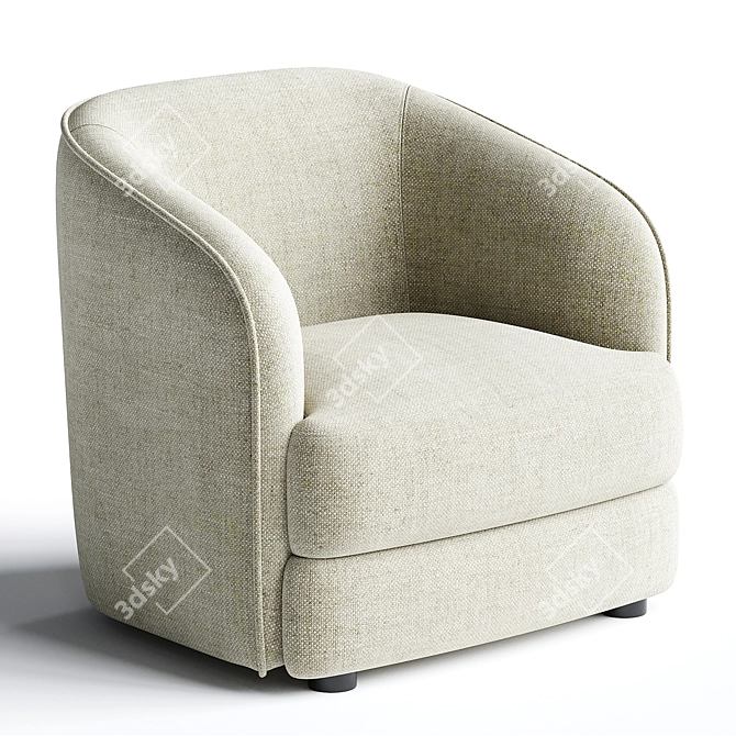 Stylish Covent Armchair 3D Model 3D model image 4