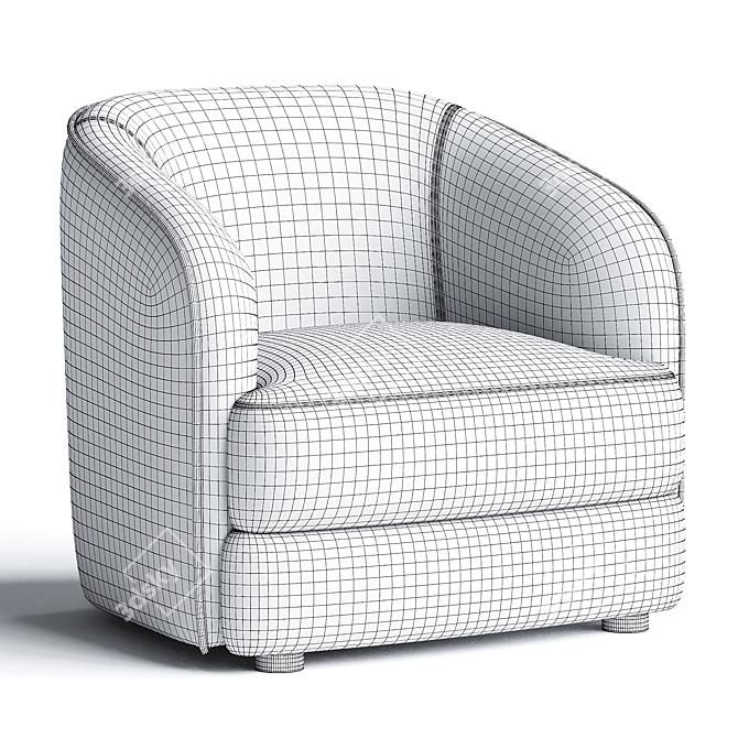 Stylish Covent Armchair 3D Model 3D model image 5