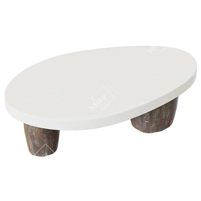 Bernhardt Loft Arlo Modern Coffee Table 3D model image 2