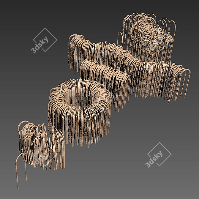 Modern Parametric Wall Decor 3D model image 6