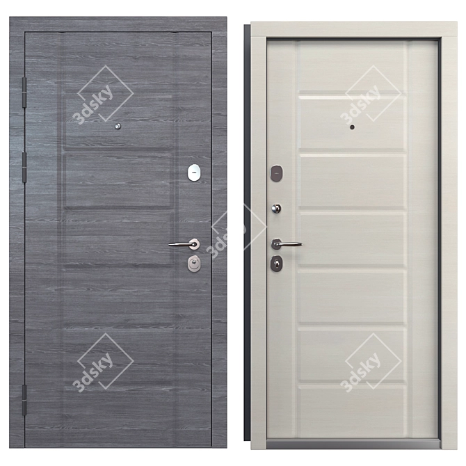 Title: Bulat Metal Entry Door 3D model image 3