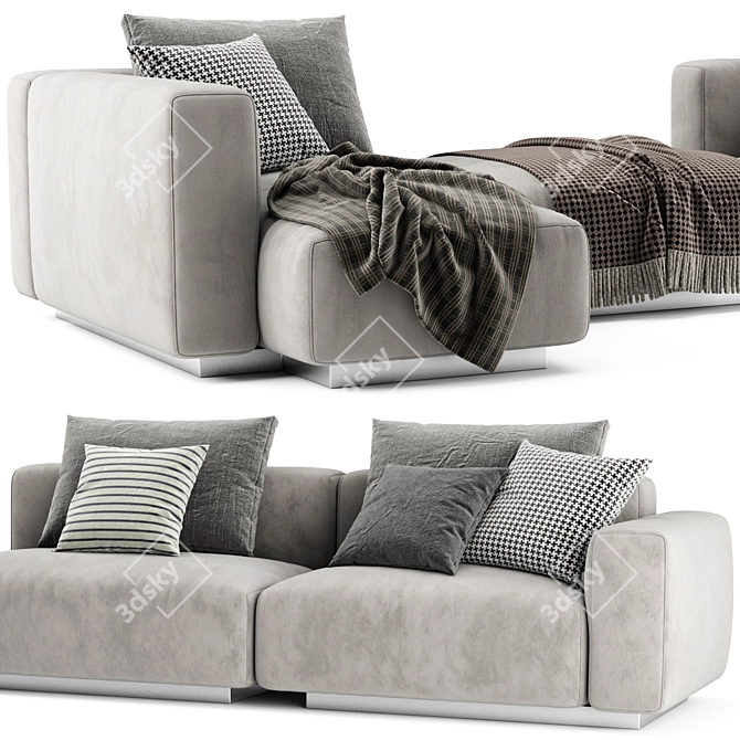Modern Flexform Lario Chaise Longue 3D model image 3