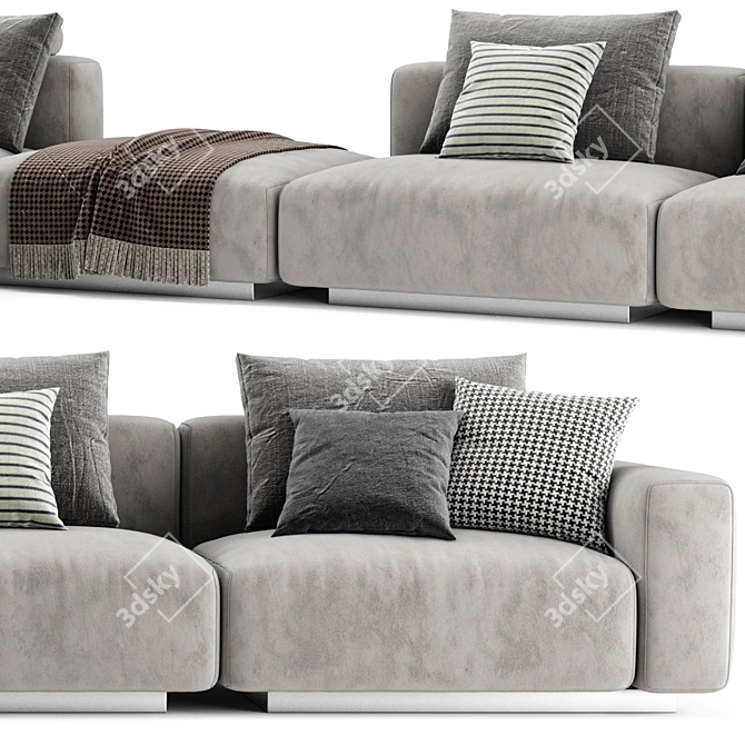 Modern Flexform Lario Chaise Longue 3D model image 4