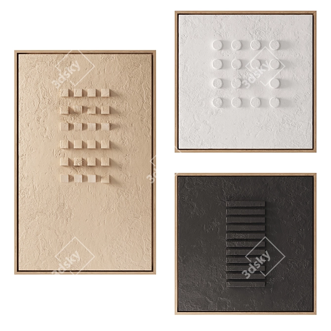 Unique 3D Plaster Artworks 3D model image 1