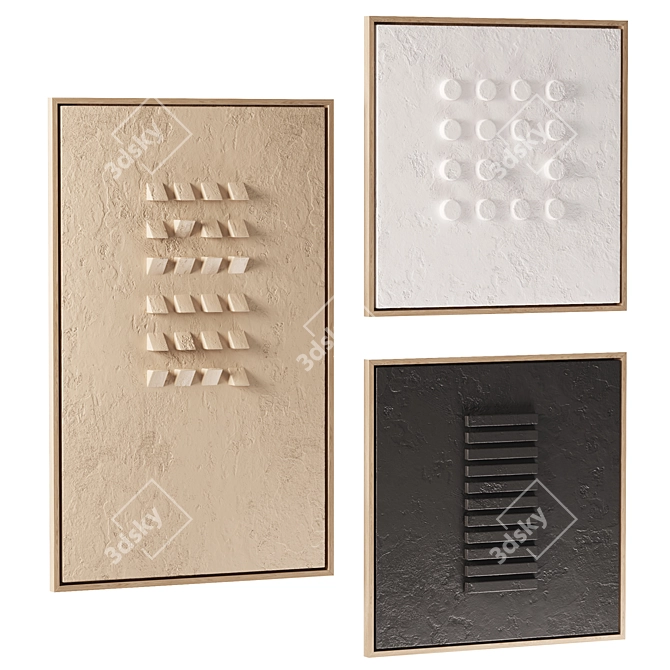 Unique 3D Plaster Artworks 3D model image 3