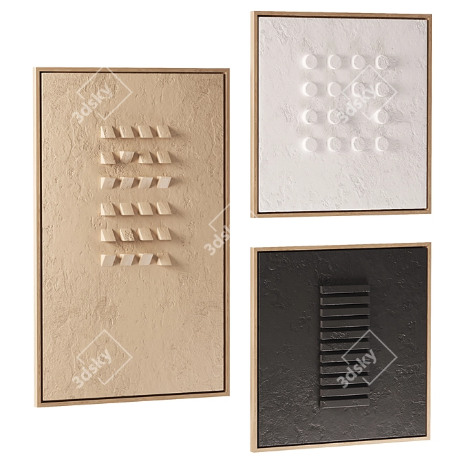Unique 3D Plaster Artworks 3D model image 5