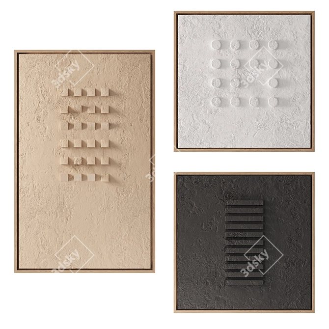 Unique 3D Plaster Artworks 3D model image 7